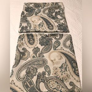 Two 20x20 paisley cushion covers